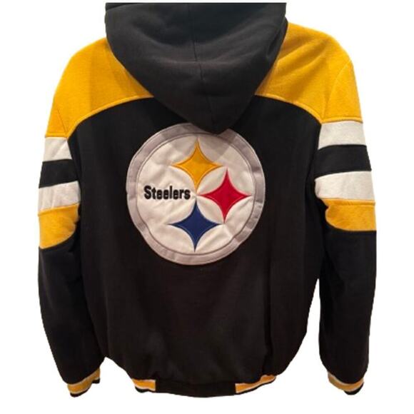 NFL Pittsburgh Steelers Hooded Jacket - Size Medium - Picture 3 of 9